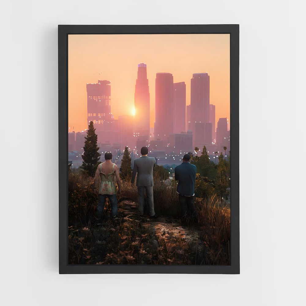 Poster Les Derniers Jours de Los Santos – affiche GTA V (vue 2)